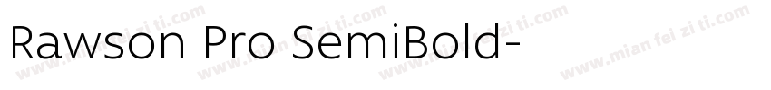 Rawson Pro SemiBold字体转换